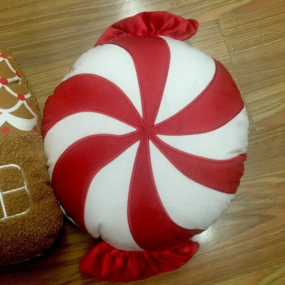 Gingerbread House and Peppermints Christmas Holiday Target Pillows